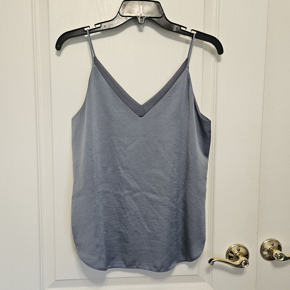 Express Spaghetti Strap Tank Blouse Blue Size Small